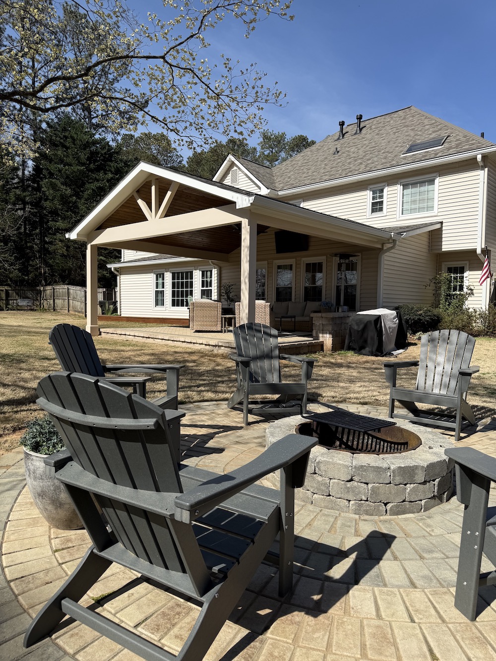 Patio with firepit