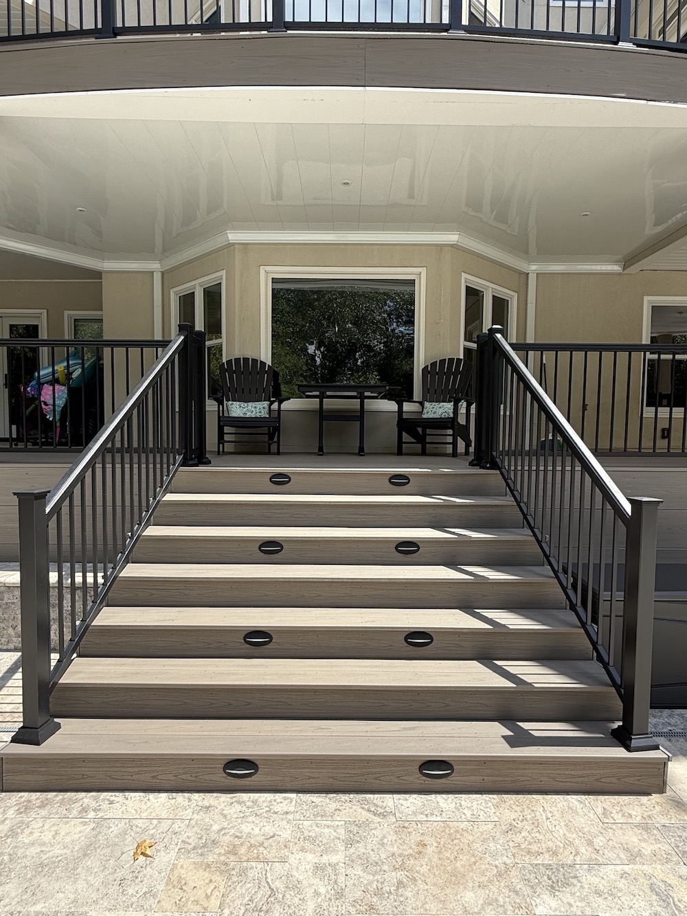 Composite deck with deck lighting