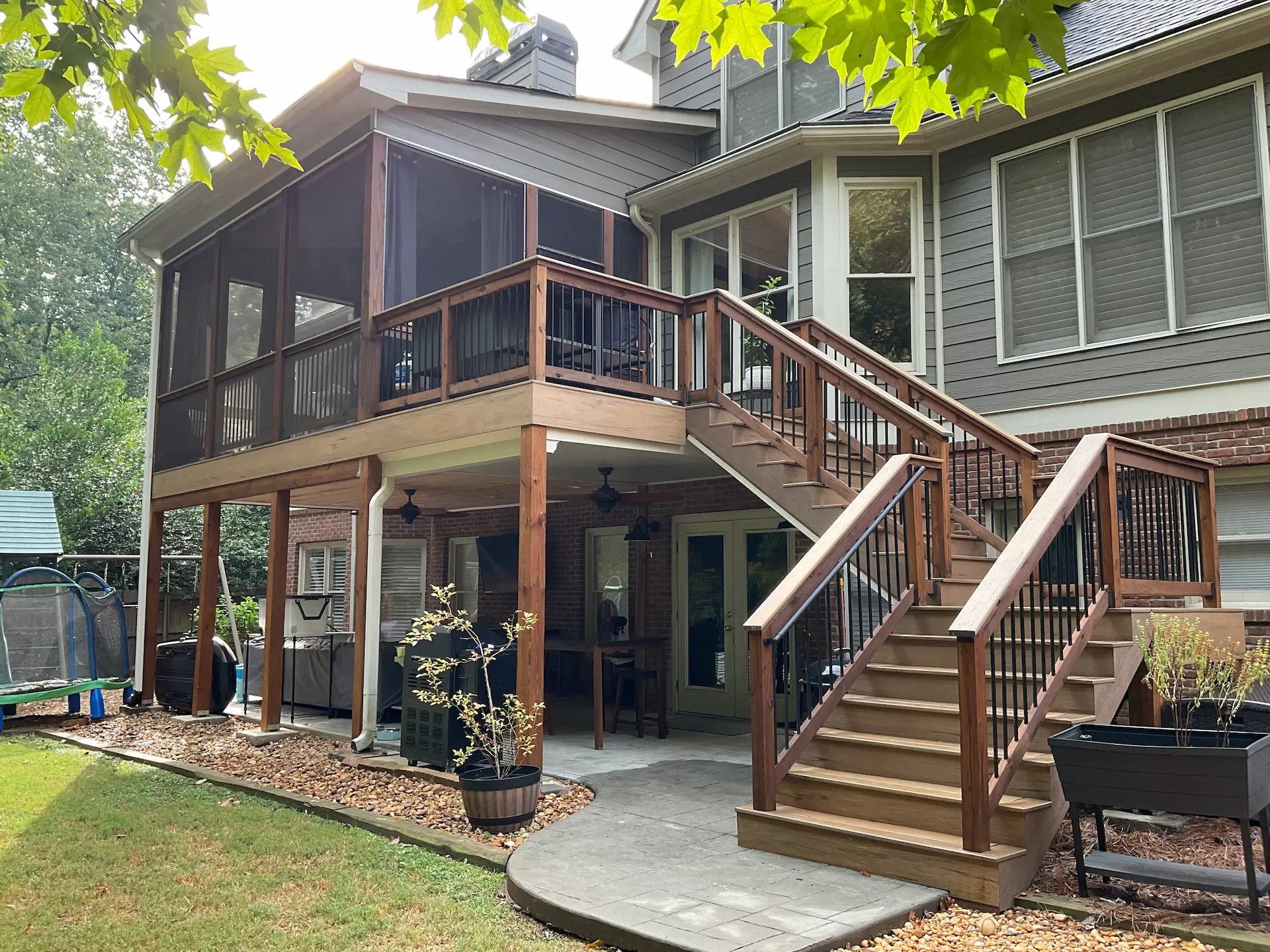 Screened in covered porch